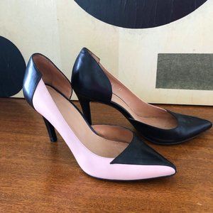 Black Leather Pumps